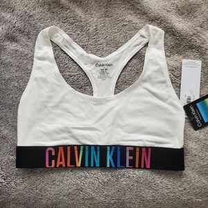 Calvin Klein Womens Intense Power Plus Pride Racerback Unlined BraletteBra M